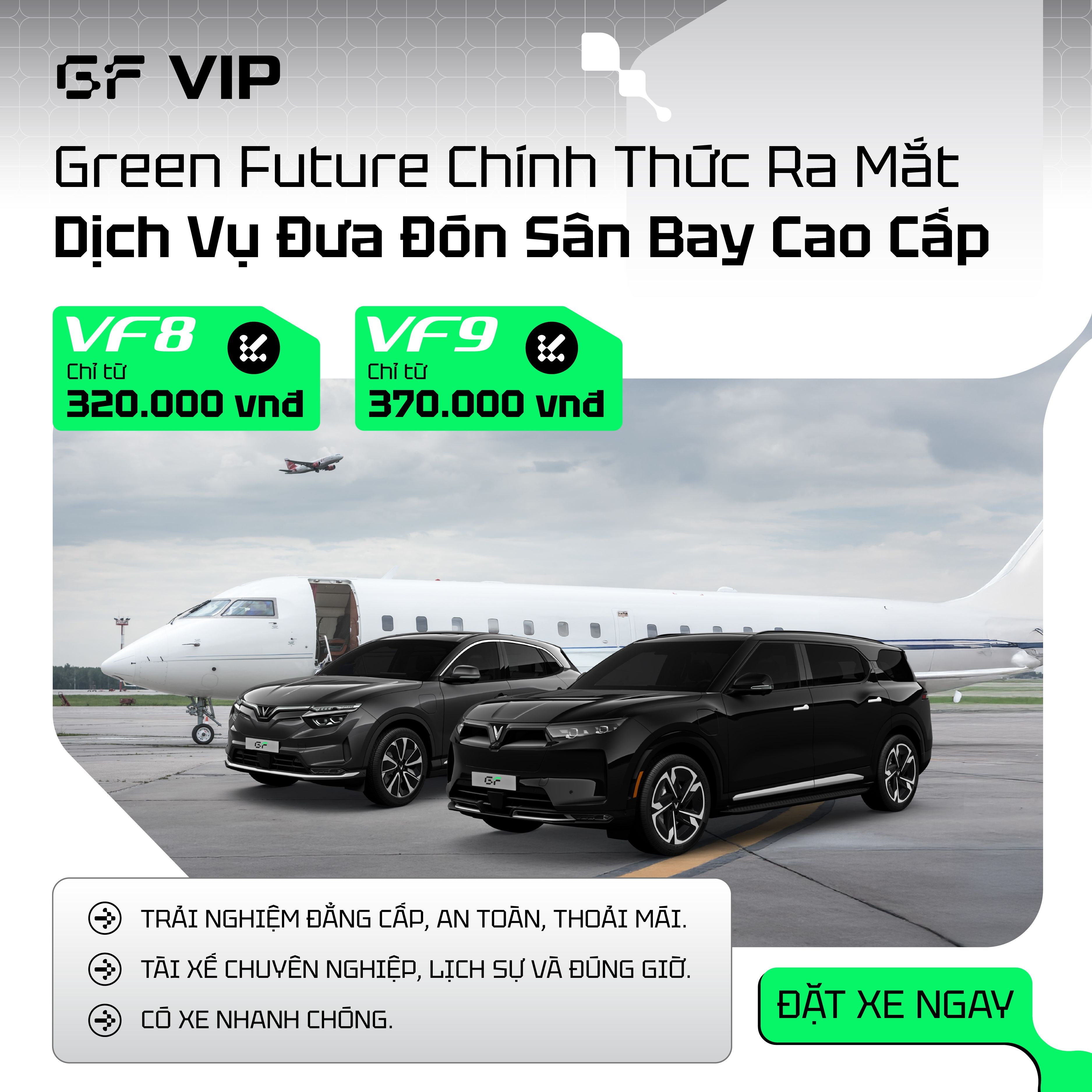 GF Vip - Dịch vụ đưa đón sân bay cao cấp