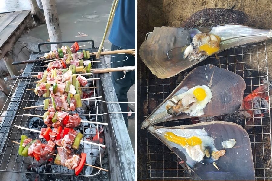 Tự nấu nướng tại chỗ là lựa chọn thú vị nếu cắm trại tại Bãi Đá Đen
