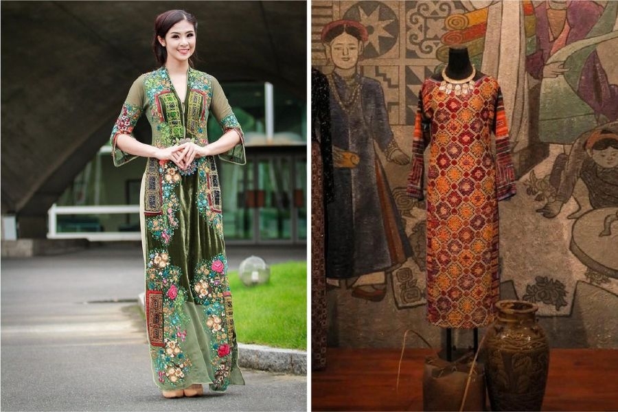 Áo dài thổ cẩm tôn vinh vẻ đẹp văn hóa dân tộc thiểu số