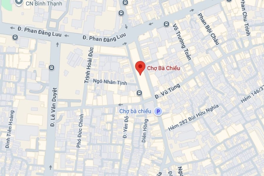 Vị trí chợ Bà Chiểu trên bản đồ