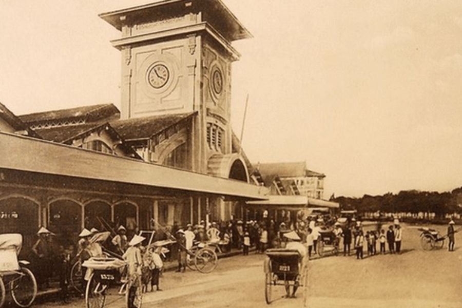 Hình ảnh chợ Bến Thành mới trong giai đoạn 1912 - 1914