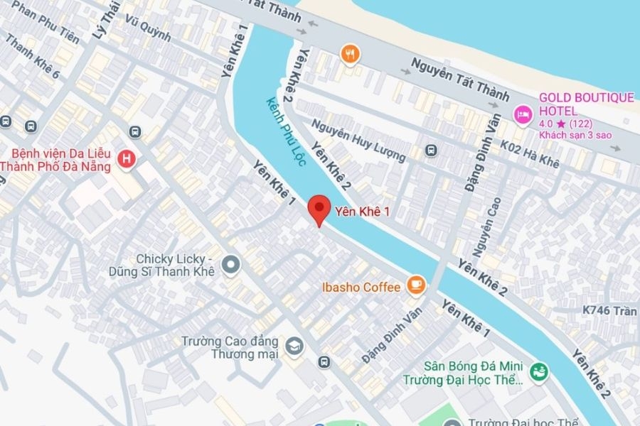 Vị trí chợ đêm Thanh Khê Tây trên bản đồ