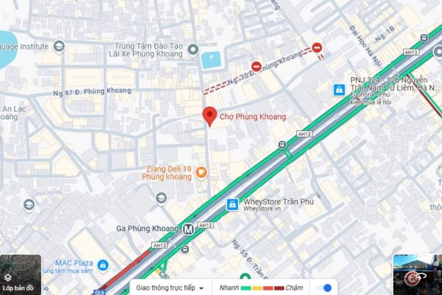 Vị trí chợ Phùng Khoang trên bản đồ