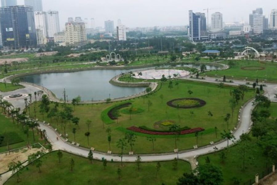 Công viên Cầu Giấy được mệnh danh là “lá phổi xanh” giữa lòng Hà Nội