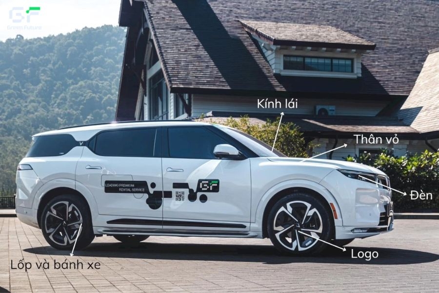 Các vị trí cần kiểm tra trên thân vỏ xe
