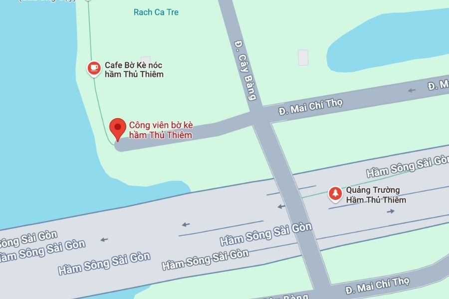Địa chỉ nóc hầm Thủ Thiêm trên bản đồ