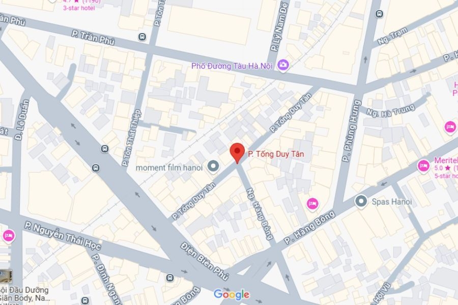 Hướng dẫn di chuyển và gửi xe tại phố Tống Duy Tân