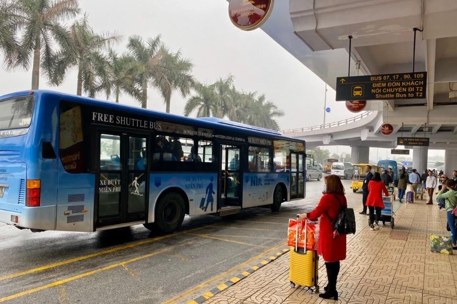 Dịch vụ xe buýt đưa đón tại sân bay Nội Bài