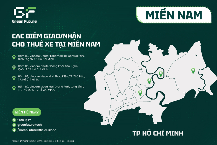 Các địa điểm nhận xe tại TPHCM