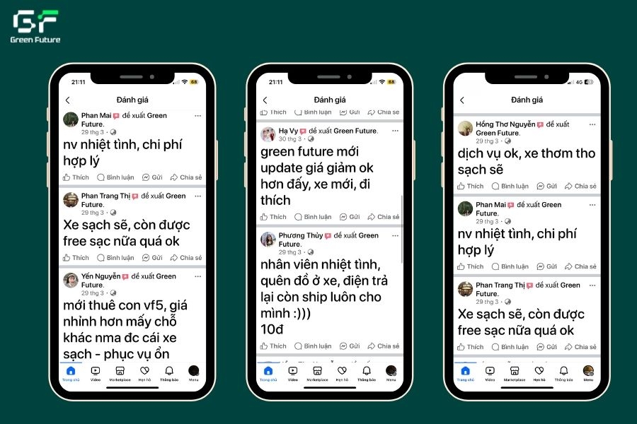Review của khách hàng thuê xe đi Sầm Sơn tại Green Future