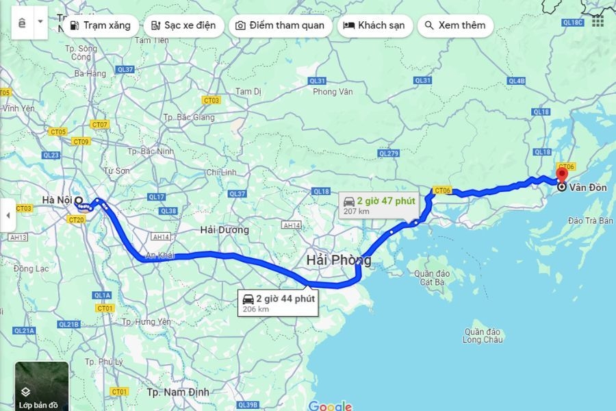 Lộ trình phổ biến từ Hà Nội đi Vân Đồn dễ dàng, tiết kiệm thời gian