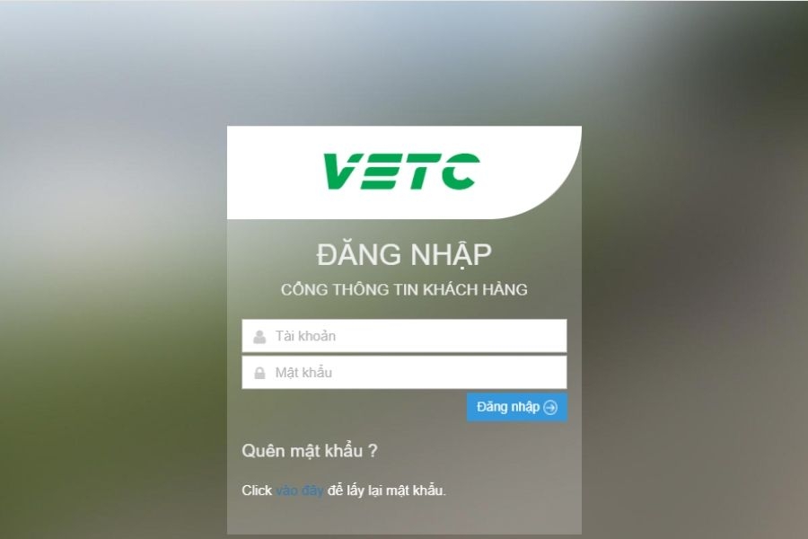 Đăng nhập bằng tài khoản đã đăng ký
