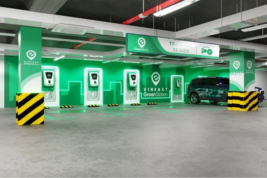 Chính sách sạc pin tại V-Green - Trạm sạc xe ô tô điện VinFast